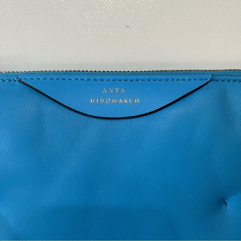Anya Hindmarch Chubby Quilted Circus Blue Crossbody Bag